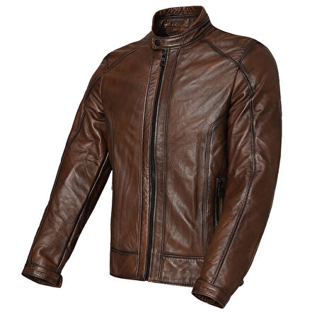 VEXO MOTO DERİ MONT ANTİK KAHVE MEDIUM