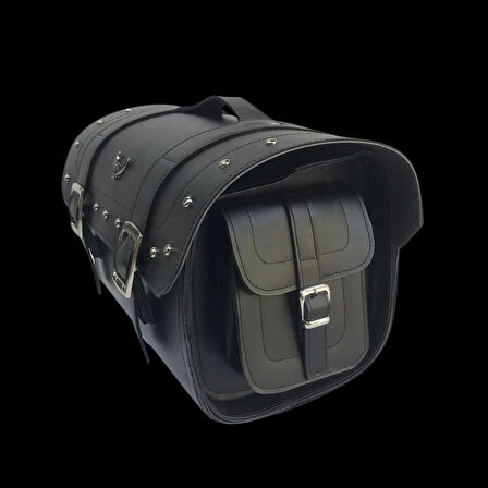 Motospartan Dc Chopper Motosiklet Deri Arka Çanta Cepli