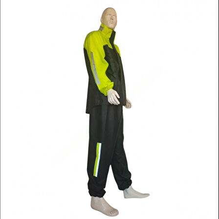 MOTOSPARTAN ASTARLI YAĞMURLUK TAKIM KURYE PAKETÇİ NEON SARI SİYAH X-LARGE