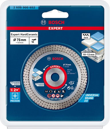 1 x Expert HardCeramic 76 mm elmas kesme diski (sert fayanslar, sert taş, çap 76 mm, profesyonel aksesuar, mini açılı taşlama makinesi)