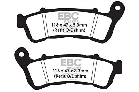 Ebc Fren Balatası Carbon Sfac388 2013-2017 Honda Nss300 Forza Uyumlu Ön Fren Balatası