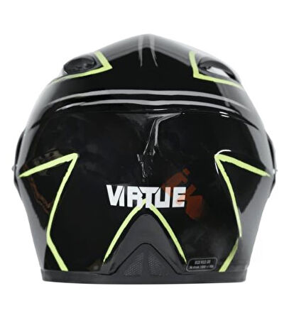 Monero Kask Çene Açılır Vizörlü Siyah Sarı Vrt Md-808 LARGE