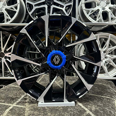 15 inç 4x100 CLİO 6 TECHNO ESPRİT ALPİNE Siyah Elmas Kesim Jant Modeli Renault
