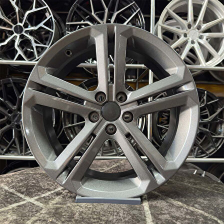 17 inç 5x100 MALLORY POLO EGEA İBİZA UYUMLU Gun Metal Jant Modeli Fiat Volkswagen Seat