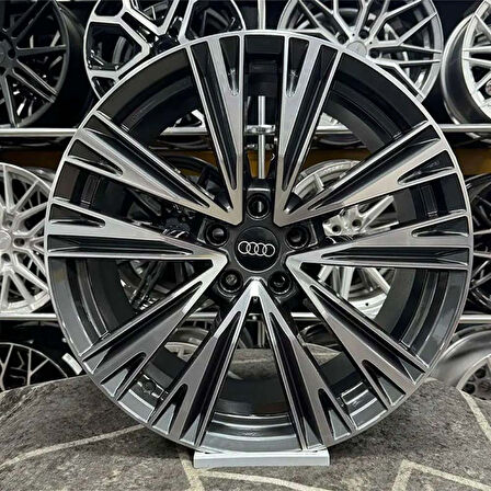 20 inç 5x112 AUDİ A4 A6 A8 UYUMLU Siyah Elmas Kesim Jant Modeli Audi