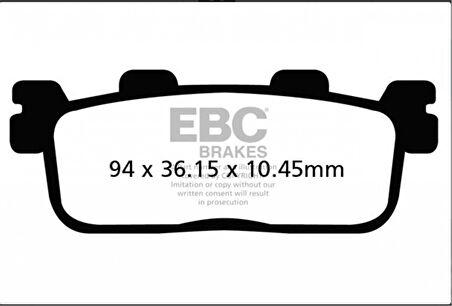 Ebc Fren Balatası Organik Sfa607 2021-2023 Kymco Dt X360 Uyumlu Arka Fren Balatası