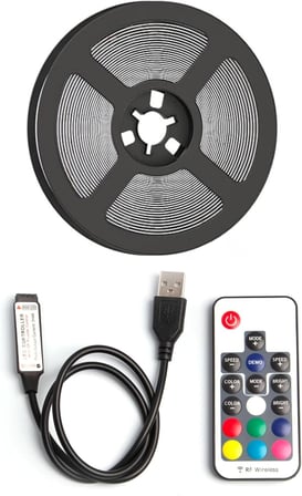 Tv Arkası Animasyonlu RGB Şerit Led Seti Kumandalı 3 Metre - Cata - 5v Usb girişli