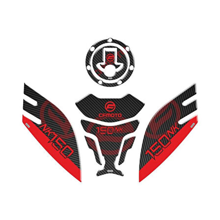 Gogo Tank Pad Seti 001 Siyah-kırmızı Cf Moto 150nk 2016-2023