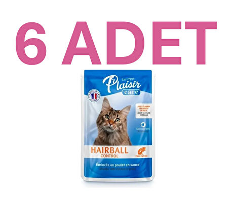 Plaisir Care 85 gr Hairball Control 6 Adet Yaş Kedi Maması