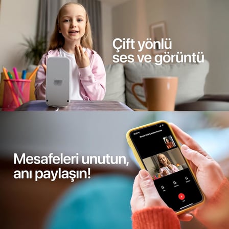 Xenon Smart Ev Kamerası (Ekranlı) | 2.5K 4MP Mobil Kontrol WiFi 360° Hareket Takip Bebek Kamerası X7208