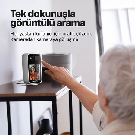 Xenon Smart Ev Kamerası (Ekranlı) | 2.5K 4MP Mobil Kontrol WiFi 360° Hareket Takip Bebek Kamerası X7208