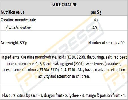 FA ICE Creatine 300 g