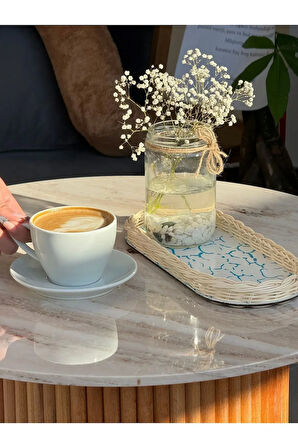 Mavi Desenli Tabanlıklı Düzenleyici/ Organizer/ Tepsi