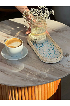 Mavi Desenli Tabanlıklı Düzenleyici/ Organizer/ Tepsi