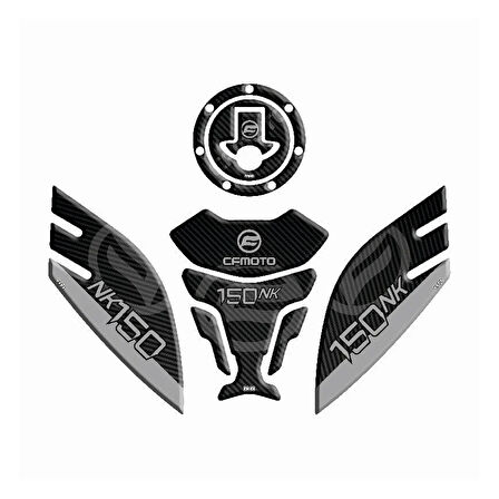 Gogo Tank Pad Seti 001 Siyah-gri-karbon Cf Moto 150nk 2016-2023