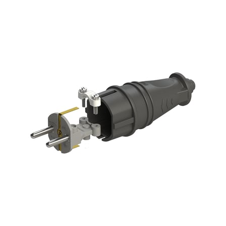 Nead Kauçuk Topraklı Erkek Fiş 4001 | 16A 220-230V | 2P+Topraklı | Sanayi Tipi Dayanıklı Fiş | Yerli Üretim