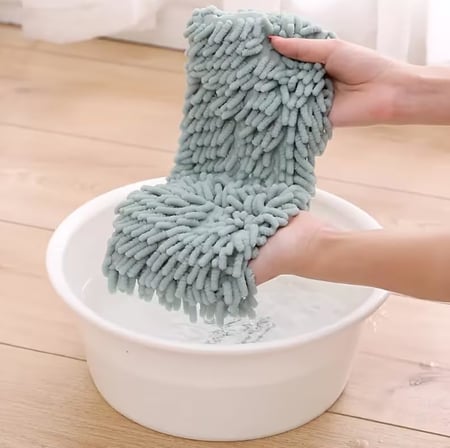 Kyrotech Makarna Mop Mikrofiber Paspas Yedeği, Evrensel Uyumlu Temizlik Başlığı, Döner Moplar İçin, Süper Emici, İz Tüy Bırakmayan Zemin Aparatı, Islak Kuru Şönil Bez, Asorti 50 CM