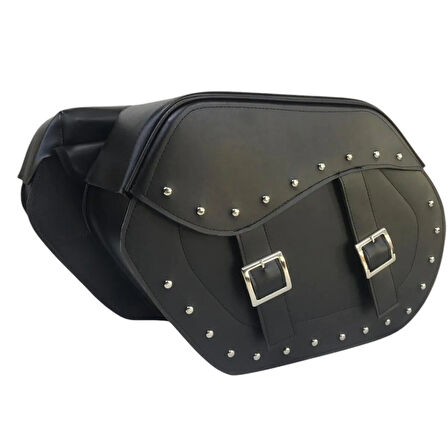 Motospartan Yan Çanta Takımı 2li Suni Deri Heybe Dh01 Büyük Chopper