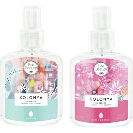 Bee Beauty Yasemin Kolonya 100 ml + Çiçek Bahçesi Kolonya 100 ml