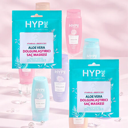 Hyp Me Aloe Vera Dolgunlaştırıcı Saç Maskesi 50 ml x 2 adet