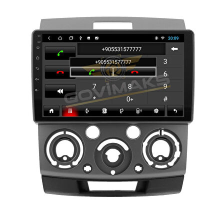 GOVİMAKS MAZDA BT50 2007-2012 2 GB RAM 32 GB HAFIZA ANDROID MULTIMEDIA TEYP