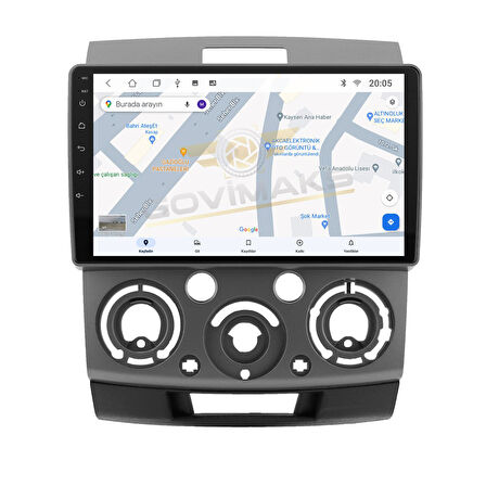 GOVİMAKS MAZDA BT50 2007-2012 2 GB RAM 32 GB HAFIZA ANDROID MULTIMEDIA TEYP