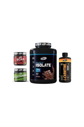 ISOLATE Whey Protein 2000 gr Çikolata / 300 gr BCAA / 300 gr GLUTAMINE / L-Carnitine 3000 mg