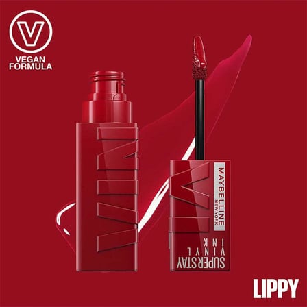 Maybelline New York Super Stay Vinyl Ink Uzun Süre Kalıcı Likit Parlak Ruj 10 Lippy