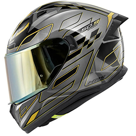 Gıvı 50.9 Assault Kapalı Kask Tıtanyum Sarı Bronz SMALL