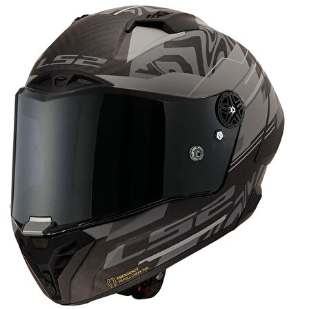 LS2 THUNDER KARBON GP AERO POLAR SİYAH KASK MEDIUM