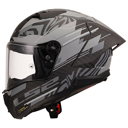LS2 THUNDER KARBON GP AERO POLAR SİYAH KASK MEDIUM