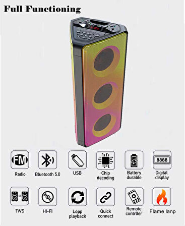 Hoxen L-6601B 6.5 İnc Bluetooth Müzik Çalar