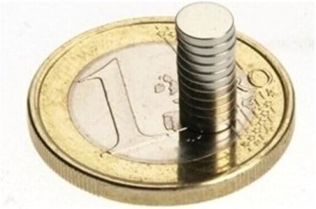 100 Adet Çap 6mm X Kalınlık 1mm Yuvarlak Süper Güçlü Neodyum Mıknatıs