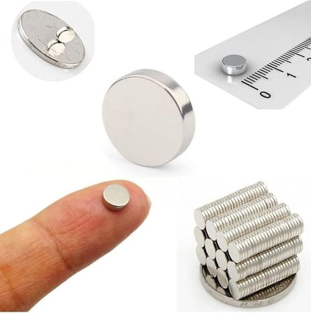 100 Adet Çap 6mm X Kalınlık 1mm Yuvarlak Süper Güçlü Neodyum Mıknatıs