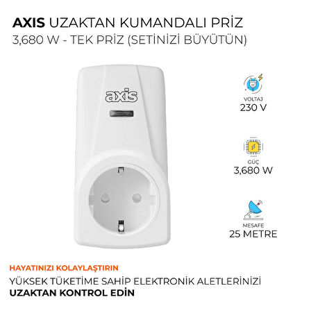 Axis UK Kumandasız Ek Priz 3680 W