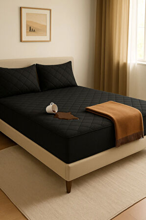 Formeya Adelya Siyah Kapitone Sıvı Geçirmez Alez