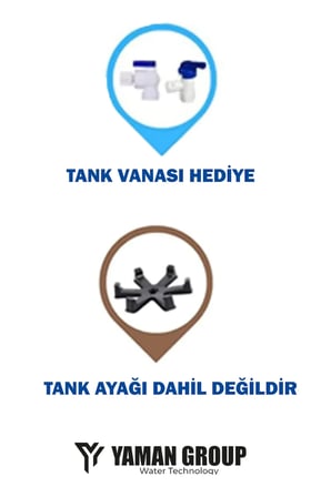 Reverse Osmosis Su Arıtma Cihaz Tankı 8 Lt 2.2 (VANA HEDİYEMİZDİR)
