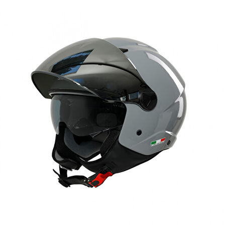 Sway Sw 765 Aynalı Vizörlü Yarım Kask Nardo Gri MEDIUM