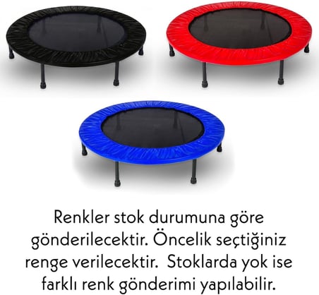 Trambolin 102 cm 40" Yuvarlak Stabil Çelik Çerçeve 22 cm Yükseklik Çocuk ve Yetişkin için Taşınabilir Profesyonel Fitness Egzersiz Trampolini