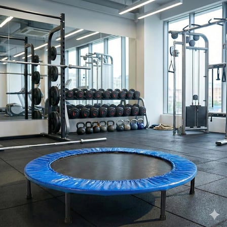 Trambolin 102 cm 40" Yuvarlak Stabil Çelik Çerçeve 22 cm Yükseklik Çocuk ve Yetişkin için Taşınabilir Profesyonel Fitness Egzersiz Trampolini