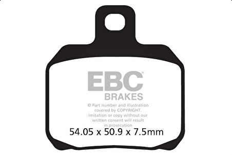 Ebc Fren Balatası Carbon Sfac266 2000-2004 Piaggio X9 250 Uyumlu Ön Fren Balatası (arka Teker 13``)