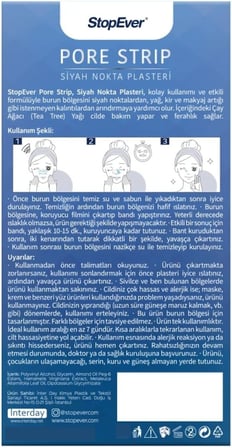 Pore Strip Siyah Nokta Bandı – 2'li Paket (Charcoal + Tea Tree) | Siyah Nokta Karşıtı | Gözenek Temizleyici | Aktif Karbon &amp; Çay Ağacı Özlü | 12 Adet