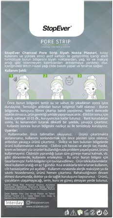 Pore Strip Siyah Nokta Bandı – 2'li Paket (Charcoal + Tea Tree) | Siyah Nokta Karşıtı | Gözenek Temizleyici | Aktif Karbon &amp; Çay Ağacı Özlü | 12 Adet