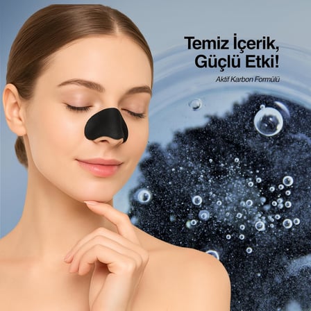 Pore Strip Siyah Nokta Bandı – 2'li Paket (Charcoal + Tea Tree) | Siyah Nokta Karşıtı | Gözenek Temizleyici | Aktif Karbon &amp; Çay Ağacı Özlü | 12 Adet