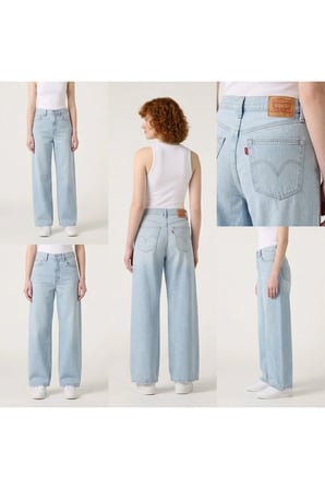 94' Baggy Kadın Jean Pantolon - 0017 Mavi / 25/29