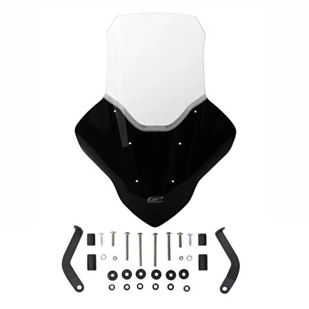 Gp Kompozit Siperlik Tur Camı 74cm Şeffaf Elcikli Yamaha Nmax 125 155 2021-2024