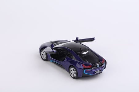 Kinsmart Bmw I8 - Çek Bırak 5inch. Lisanslı Model Araba, Oyuncak Araba 1:36