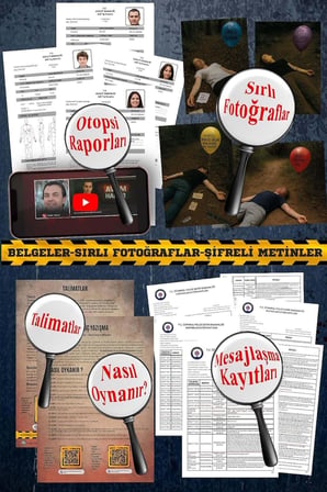 Dedektiflik Suç Çözümleme Oyunu Seri Katıil Dosyası - Gizem Bulmaca Cinayet Çözme Kutu Oyunları - Katil Bulma Dedektif Oyunu - Suçlu Kim, Cinayeti Çözebilir Misin? (Dava-7)
