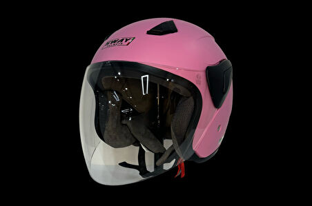 Sway Sw733 Yarım Yazlık Kask Pembe MEDIUM