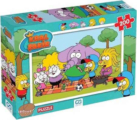 Kral Şakir Lisanslı 200 Parça 33x48cm Çocuk Puzzle Yapboz Serisi